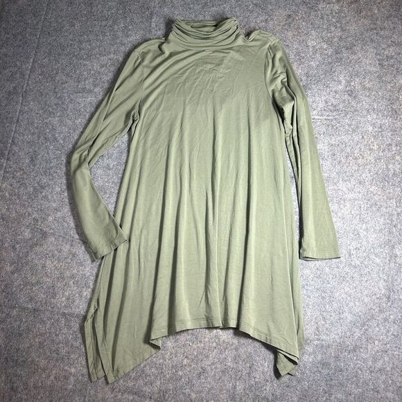 Soft Surroundings Timely Turtleneck Tunic Top Womens Medium Flowy Casual Basic - Picture 1 of 8
